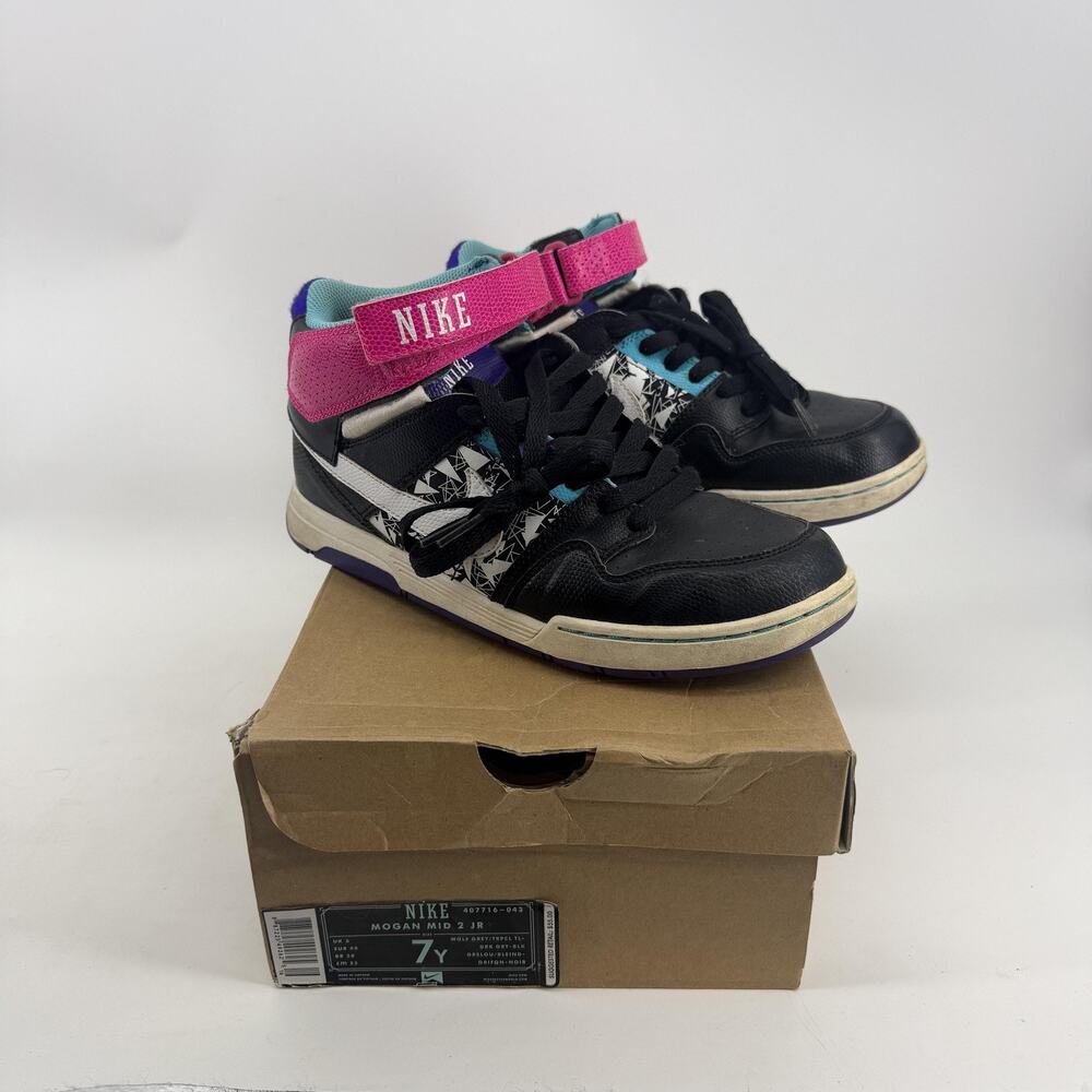 Nike Mogan Mid 2 JR Shoes 7Y Cyber Pop Skater Boy Gorpcore Streetwear 603741-065